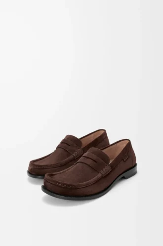 Campo loafers i mocka Dark Brown
