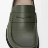 Campo loafers med flik bak i vaxat kalvskinn Sage/Black