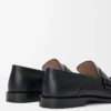 Campo loafers med flik bak i vaxat kalvskinn Svart