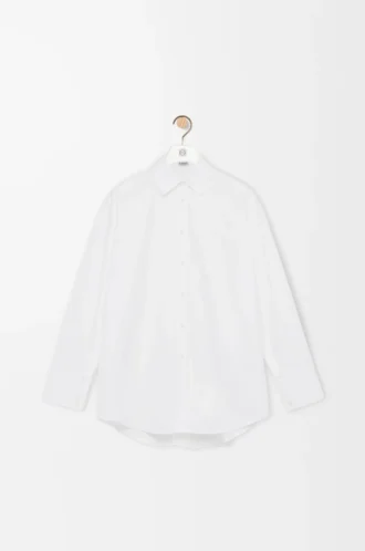 Capeshirt i bomull Vit
