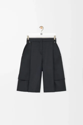 Cargoshorts i ull Mörkgrå