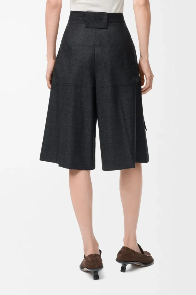 Cargoshorts i ull Mörkgrå Cargoshorts i ull Mörkgrå