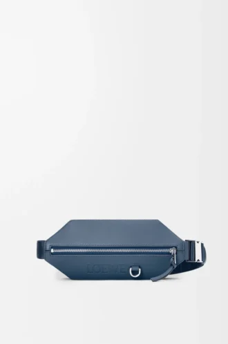 Convertible sling i klassiskt kalvskinn Indigo Dye