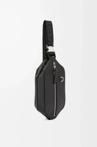 Convertible sling i klassiskt kalvskinn Svart