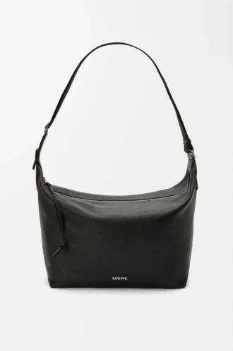 Cubi crossbody-väska i mjukt kornat kalvskinn Svart