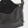 Cubi crossbody-väska i mjukt, smidigt kalvskinn och jacquard Mörkgrå Cubi crossbody-väska i mjukt, smidigt kalvskinn och jacquard Mörkgrå
