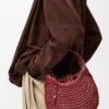 Diamond hobo-väska i kalvskinn Cherry