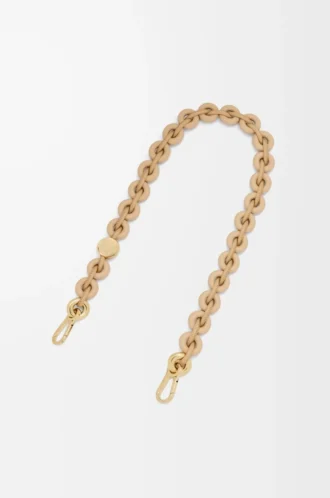Donutkedja i kalvskinn Silk Beige