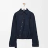 Drapad skjorta i denim Indigo Blue Drapad skjorta i denim Indigo Blue