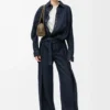 Drapad skjorta i denim Indigo Blue Drapad skjorta i denim Indigo Blue