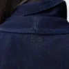 Drapad skjorta i denim, mörk indigo Drapad skjorta i denim, mörk indigo