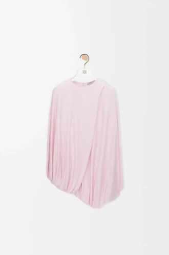 Drapad topp i viskos Rosa