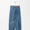 Drapade jeans i denim Indigoblå