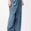 Drapade jeans i denim Indigoblå