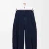 Drapade jeans i denim Mörk indigo