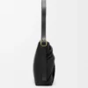 Draped tote i mjukt nappa-lammskinn Svart Draped tote i mjukt nappa-lammskinn Svart