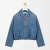 Draperad jacka i denim Indigo Blue Draperad jacka i denim Indigo Blue