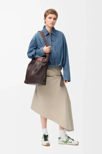 Draperad jacka i denim Indigo Blue