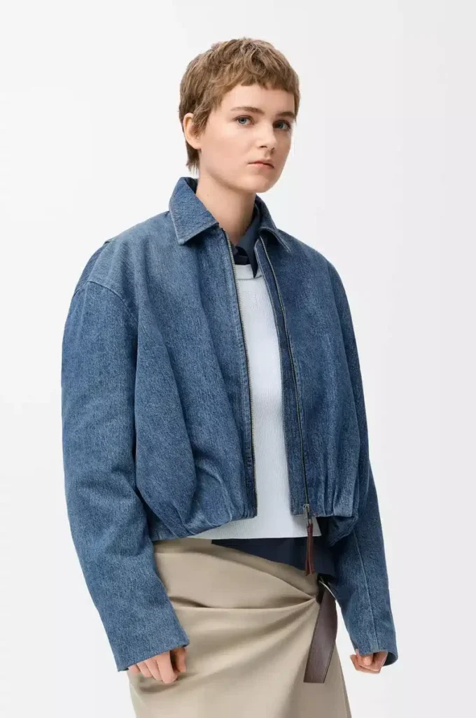 Draperad jacka i denim Indigo Blue Draperad jacka i denim Indigo Blue