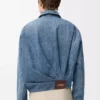 Draperad jacka i denim Indigo Blue Draperad jacka i denim Indigo Blue