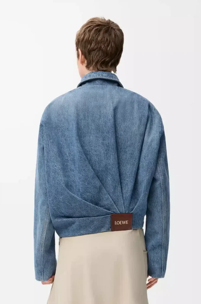 Draperad jacka i denim Indigo Blue Draperad jacka i denim Indigo Blue