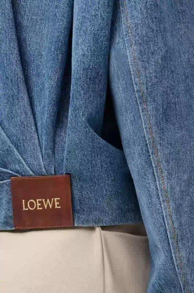 Draperad jacka i denim Indigo Blue Draperad jacka i denim Indigo Blue