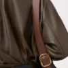 Draperad jacka i nappakalvskinn Mörkgrön Draperad jacka i nappakalvskinn Mörkgrön