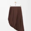 Draperad kjol i viskos Kaffe Draperad kjol i viskos Kaffe