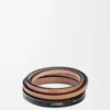 Dubbel armring i klassiskt kalvskinn Black/Tan Dubbel armring i klassiskt kalvskinn Black/Tan