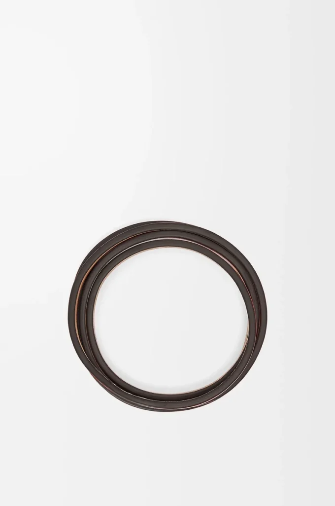 Dubbel armring i klassiskt kalvskinn Black/Tan Dubbel armring i klassiskt kalvskinn Black/Tan