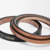Dubbel armring i klassiskt kalvskinn Black/Tan Dubbel armring i klassiskt kalvskinn Black/Tan