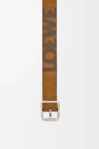 Dubbel rullspänne i pressad mocka Cognac/Vintage Palladium