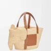Elephant Basket i raffia och kalvskinn Natur/Tan