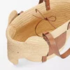 Elephant Basket i raffia och kalvskinn Natur/Tan