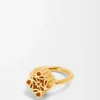 Enkel Anagram-ring i sterlingsilver Guld Enkel Anagram-ring i sterlingsilver Guld