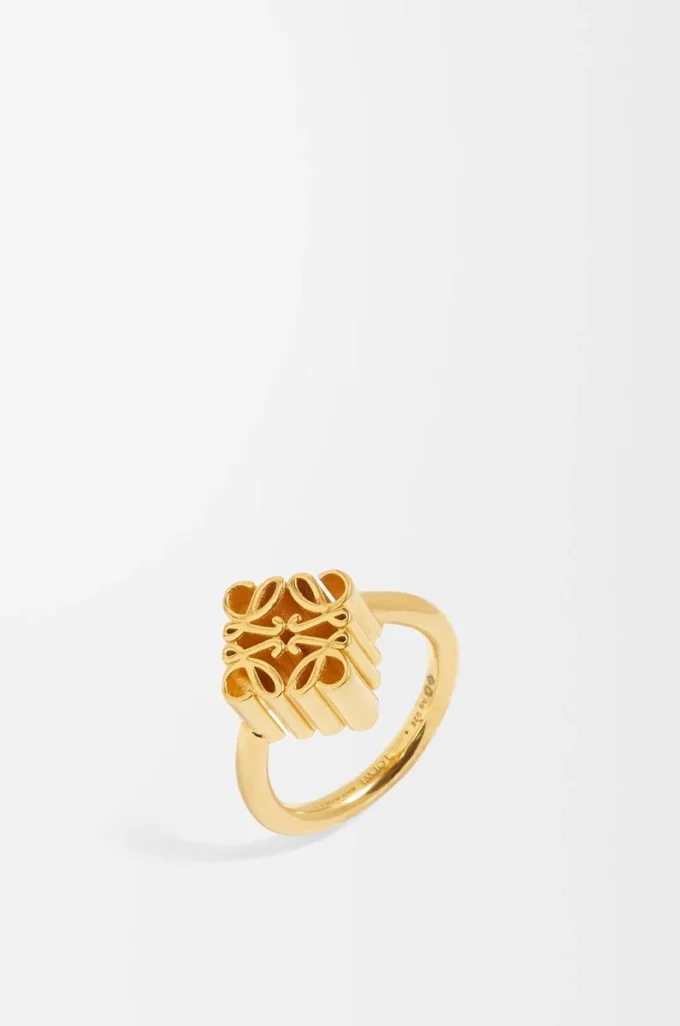 Enkel Anagram-ring i sterlingsilver Guld Enkel Anagram-ring i sterlingsilver Guld