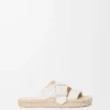 Espadriller med remmar i mjukt kalvskinn Vit Espadriller med remmar i mjukt kalvskinn Vit
