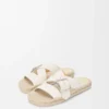 Espadriller med remmar i mjukt kalvskinn Vit Espadriller med remmar i mjukt kalvskinn Vit
