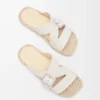 Espadriller med remmar i mjukt kalvskinn Vit Espadriller med remmar i mjukt kalvskinn Vit