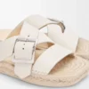 Espadriller med remmar i mjukt kalvskinn Vit Espadriller med remmar i mjukt kalvskinn Vit