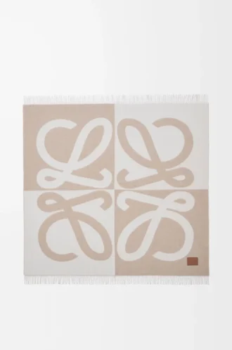 Filt i ull och kashmir Beige/Ecru