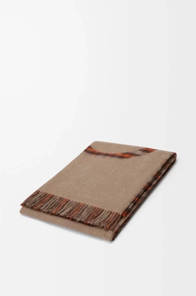 Filt i ull och kashmir Beige/Orange Filt i ull och kashmir Beige/Orange