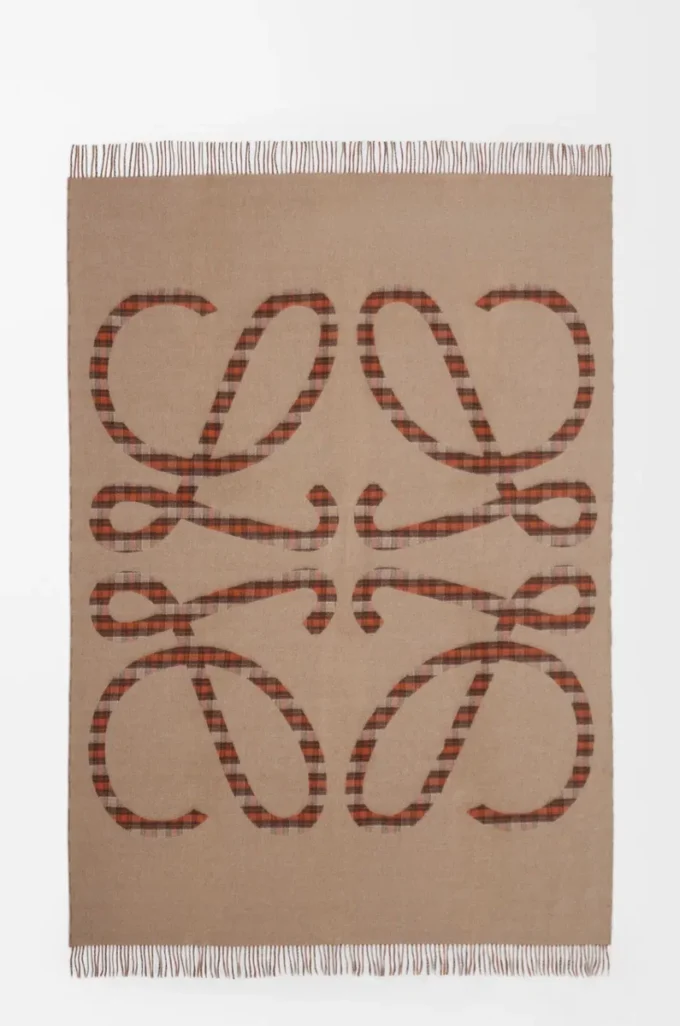 Filt i ull och kashmir Beige/Orange Filt i ull och kashmir Beige/Orange