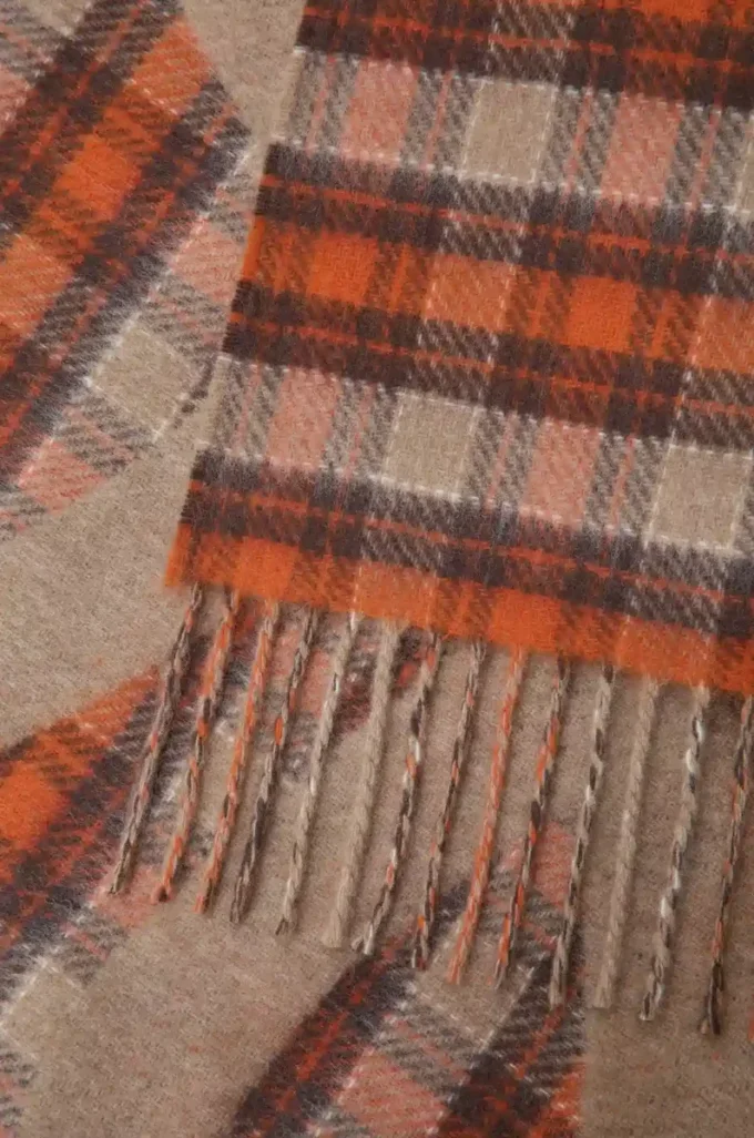 Filt i ull och kashmir Beige/Orange Filt i ull och kashmir Beige/Orange