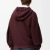 Flamenco-hoodie i bomull och kashmir Mörk burgundy