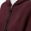 Flamenco-hoodie i bomull och kashmir Mörk burgundy