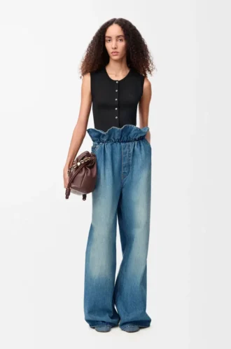 Flamenco-jeans i denim Denimblå