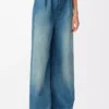 Flamenco-jeans i denim Denimblå