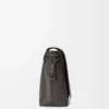 Flamenco satchel i glänsande mjukt kalvskinn Mörkgrå Flamenco satchel i glänsande mjukt kalvskinn Mörkgrå