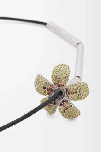 Flor-halsband i sterlingsilver och kristaller Gult/silver Flor-halsband i sterlingsilver och kristaller Gult/silver
